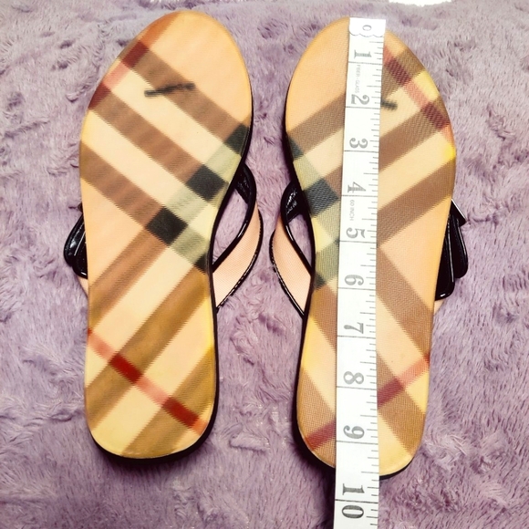 Authentic Burberry Flip Flop Nova Check Black Size 37 - Picture 11 of 13
